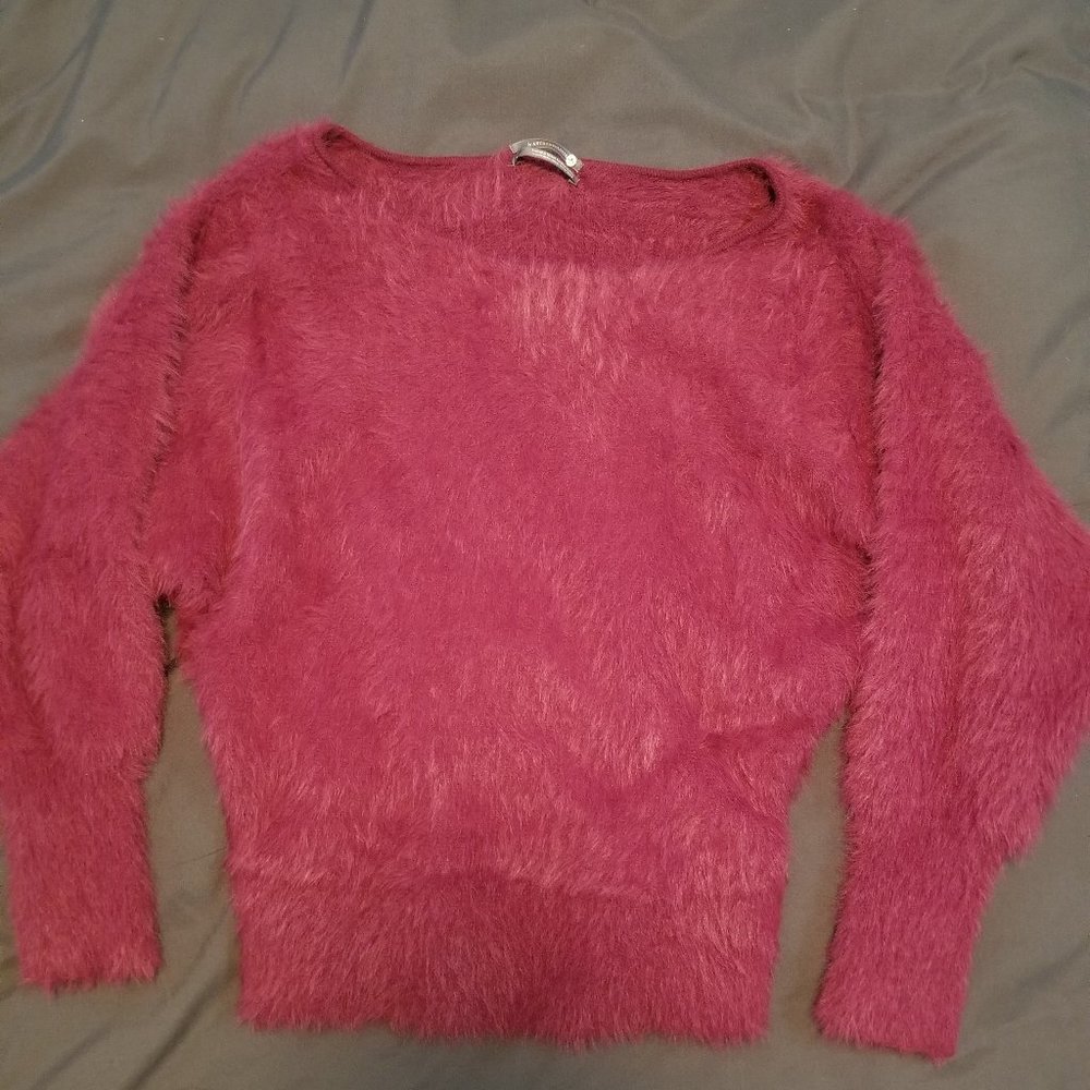 Fuzzy, warm, wide neck sweater, Anthropologie,